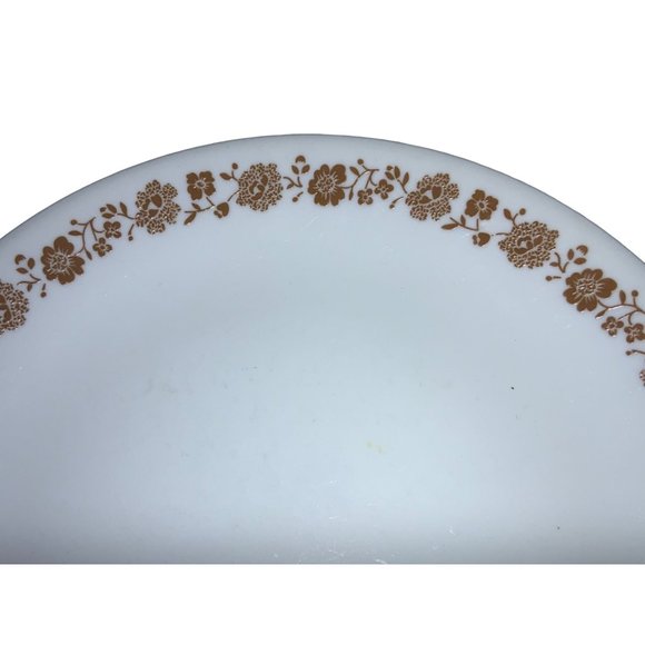 Corelle Brown Floral Dinner Plates Set of 3 - Picture 1 of 15